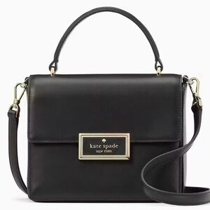 Kate Spade Black Satchel with Gold Accents